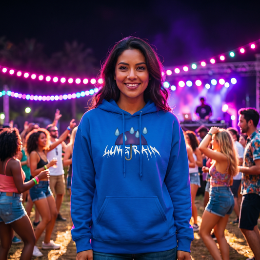 Luke Rain Umbrella Hoodie - White Text
