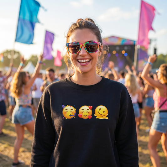 Party Love Melt Emoji Crewneck