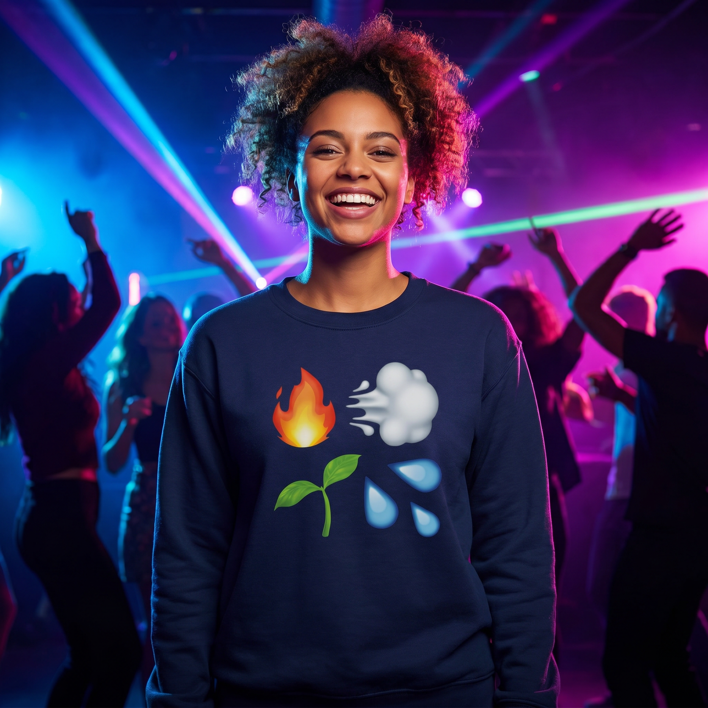 Four Elements Emojis Crewneck