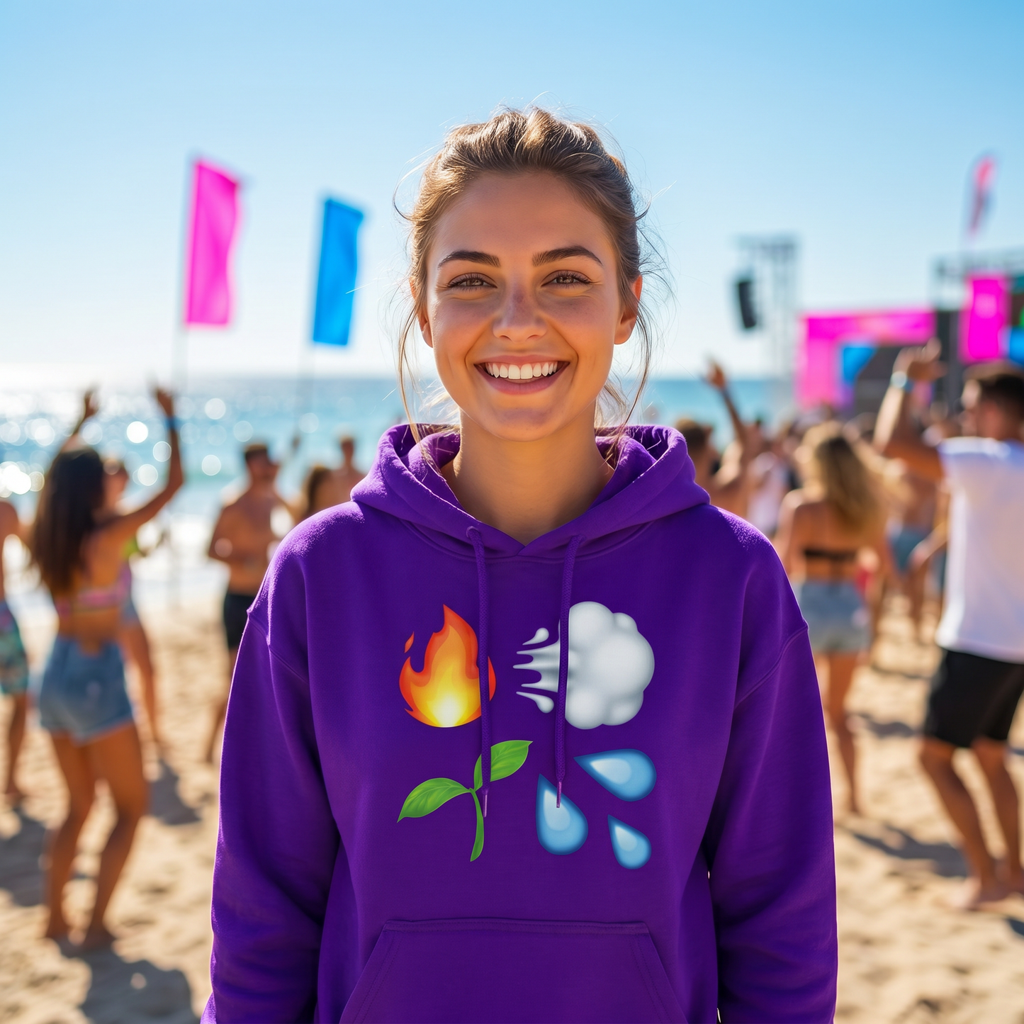 Four Elements Emojis Hoodie