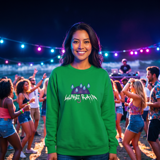 Luke Rain Umbrella Crewneck - White Text