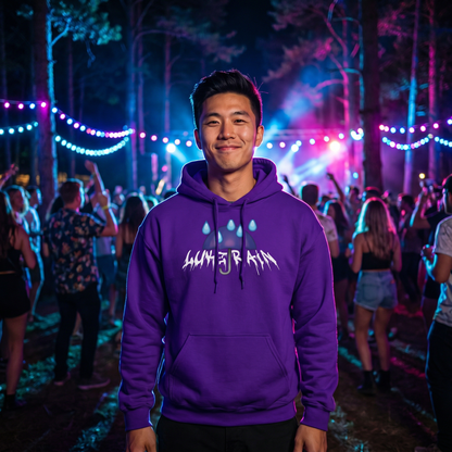 Luke Rain Umbrella Hoodie - White Text
