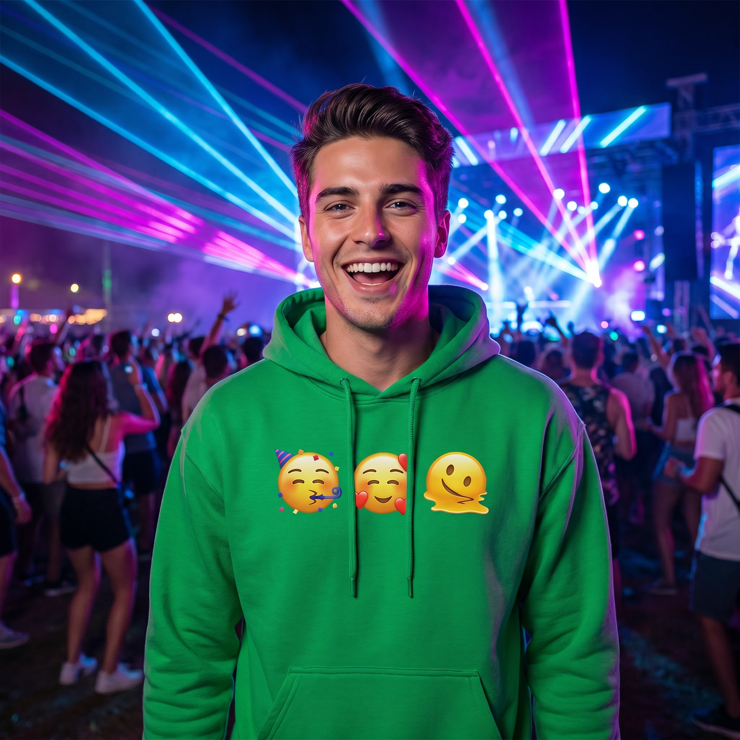 Party Love Melt Emoji Hoodie
