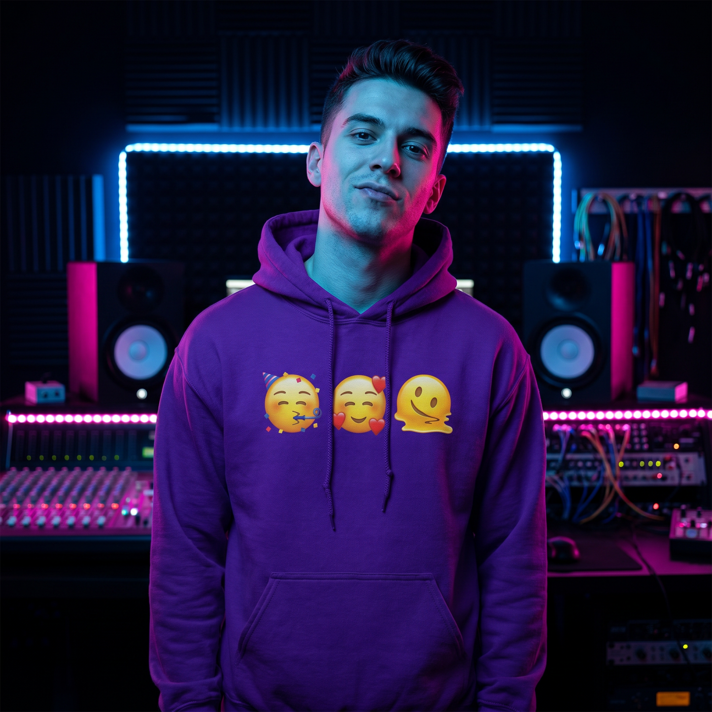 Party Love Melt Emoji Hoodie