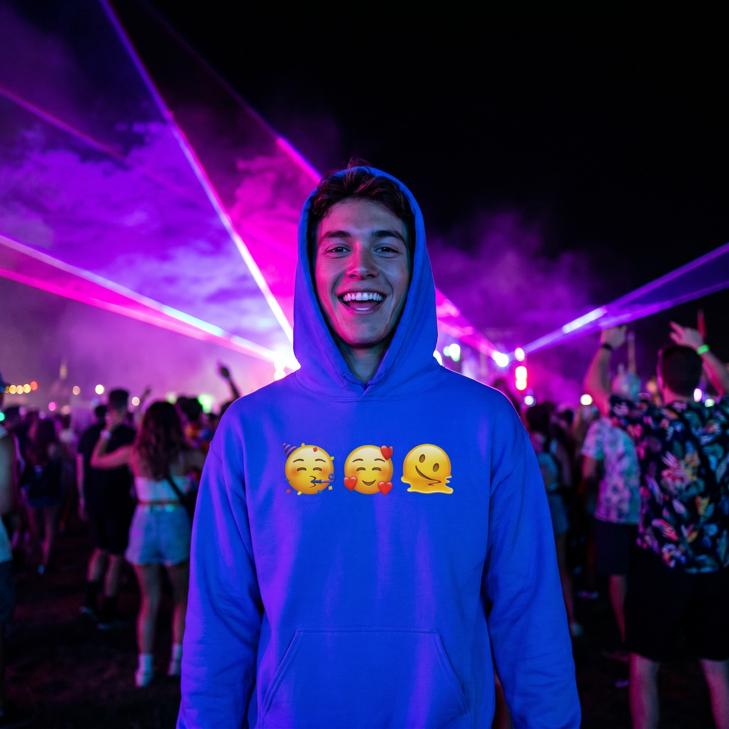 Party Love Melt Emoji Hoodie